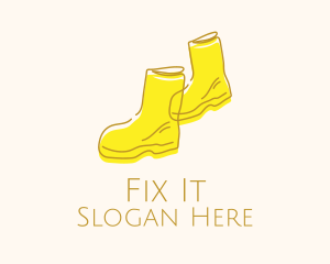 Yellow Rain Boots logo design