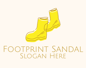 Sandal - Yellow Rain Boots logo design