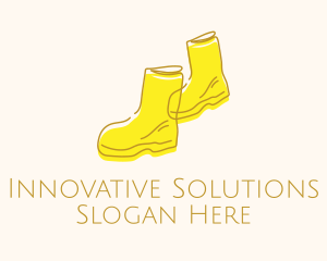 Yellow Rain Boots logo design