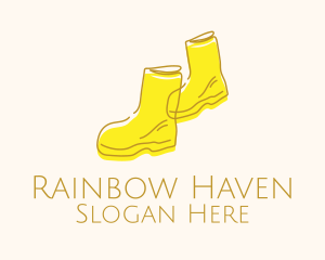 Yellow Rain Boots logo design