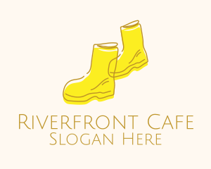 Yellow Rain Boots logo design