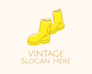 Yellow Rain Boots logo design