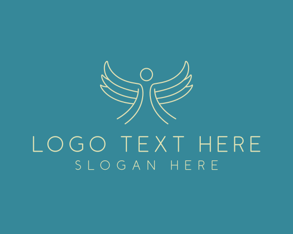 Heavenly - Heaven Angel Wings logo design