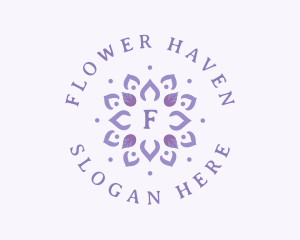 Floral Lotus Flower logo design