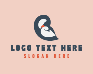 Animal - Swan Cygnet Bird logo design