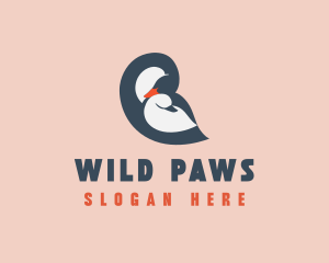 Swan Cygnet Bird  logo design