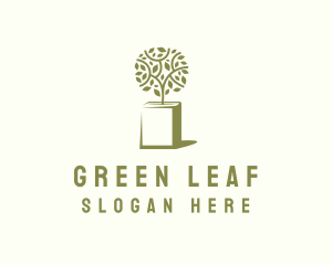 Tree Leaf Book logo design