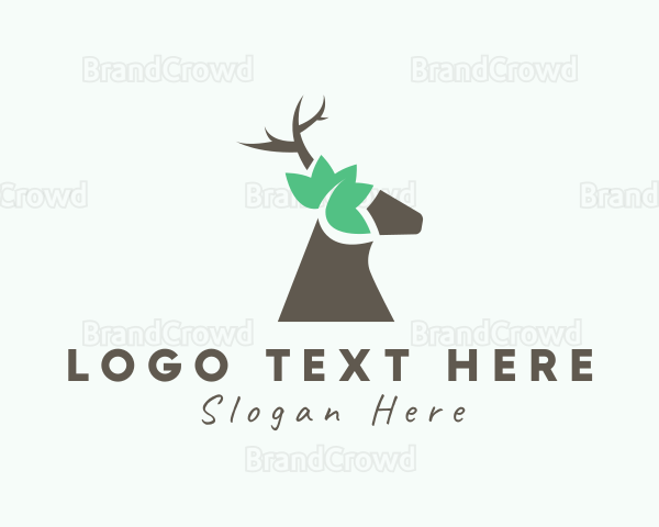 Natural Deer Forest Logo
