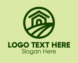 Barn House - Green Farmhouse Farm logo design
