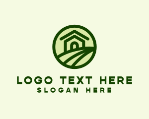 Green - Farmhouse Farm Landscape logo design