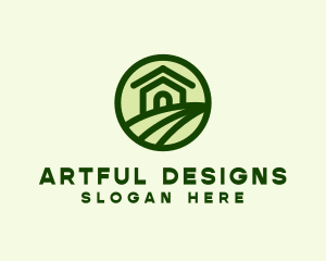 Farmhouse Farm Landscape logo design