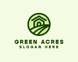 Farming - Farmhouse Farm Landscape logo design
