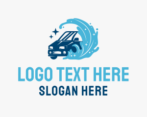 Car Pooling - Car Wash Waves logo design