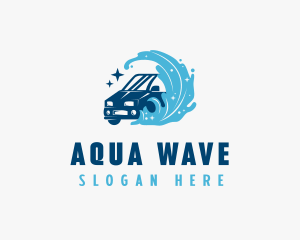 Car Wash Waves logo design