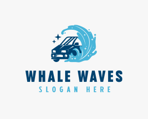 Car Wash Waves logo design