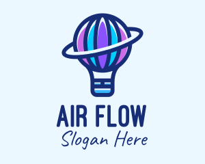 Hot Air Balloon Planet logo design