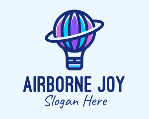 Hot Air Balloon Planet logo design