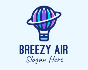 Hot Air Balloon Planet logo design