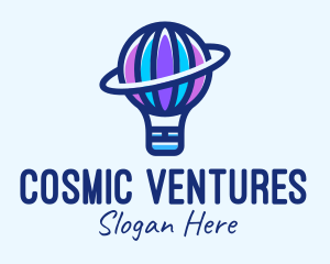 Planetary - Hot Air Balloon Planet logo design