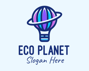 Hot Air Balloon Planet logo design