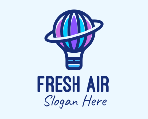 Hot Air Balloon Planet logo design