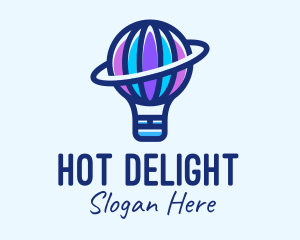 Hot Air Balloon Planet logo design