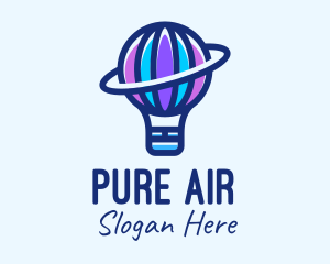 Hot Air Balloon Planet logo design