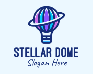 Planetarium - Hot Air Balloon Planet logo design