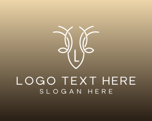 Zoo - Wildlife Deer Antlers logo design