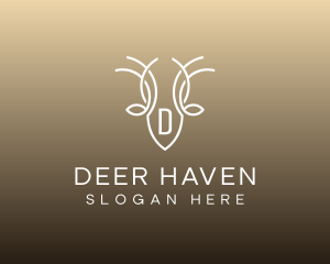 Wildlife Deer Antlers logo design