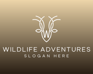 Wildlife Deer Antlers logo design