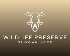 Wildlife Deer Antlers logo design