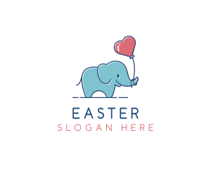  Heart Balloon Elephant Zoo Logo