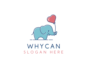  Heart Balloon Elephant Zoo Logo