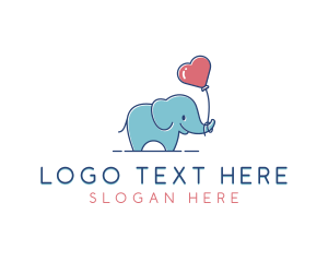  Heart Balloon Elephant Zoo Logo