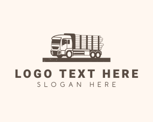 Transportation - Farm Logging Truck logo design