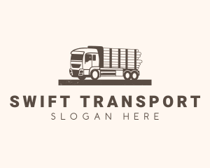 Farm Logging Truck logo design