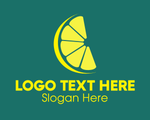 Zesty - Lemon Lime Citrus Slice logo design