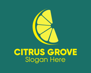 Lemon Lime Citrus Slice logo design