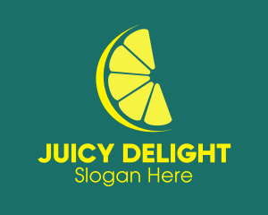 Juicy - Lemon Lime Citrus Slice logo design