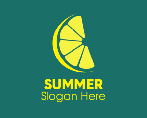 Lemon Lime Citrus Slice logo design