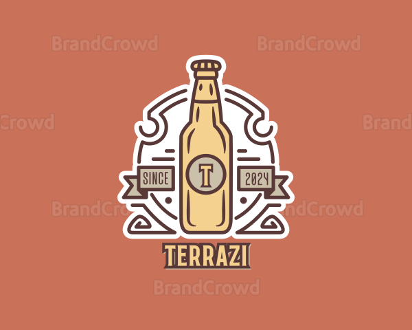 Beer Bottle Brewery Logo