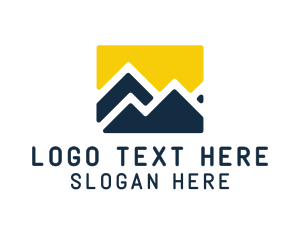 Trekking - Mountain Peak Hiking logo design