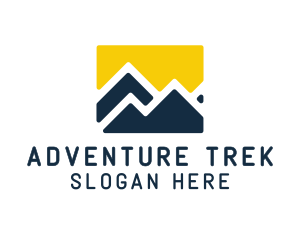 Trek - Mountain Peak Hiking logo design