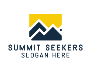 Mountaineering - Mountain Peak Hiking logo design