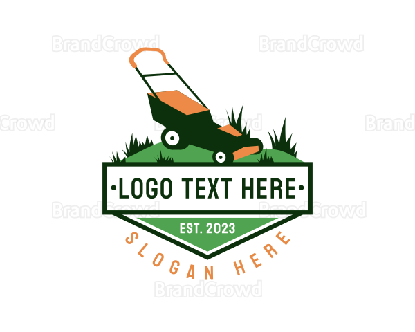 Lawn Mower Gardening Grass Logo