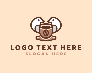 Coffee Bean - Dove Coffee Mug logo design