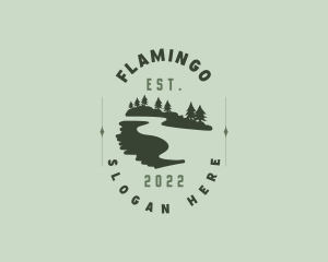 Campground - Mountain Forest Trail logo design