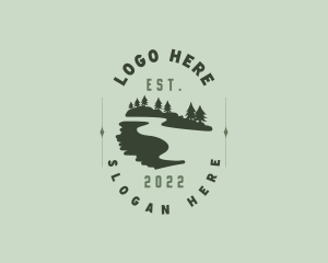 Hills - Mountain Forest Trail logo design