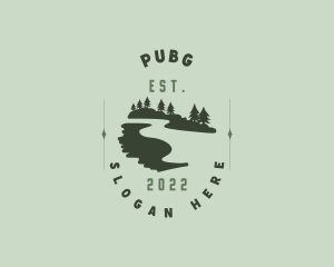 Dirt Road - Mountain Forest Trail logo design